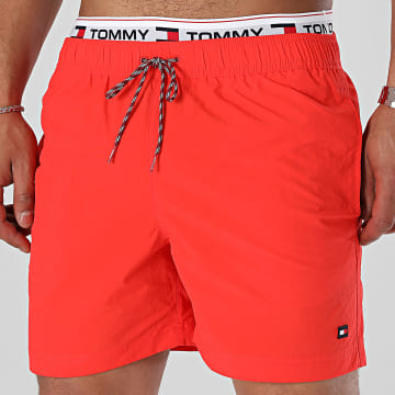 Tommy Jeans - Short De Bain Medium Drawstring 2043 Rouge