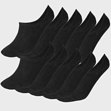 Urban Classics - Confezione da 10 paia di calzini invisibili TB5180 nero