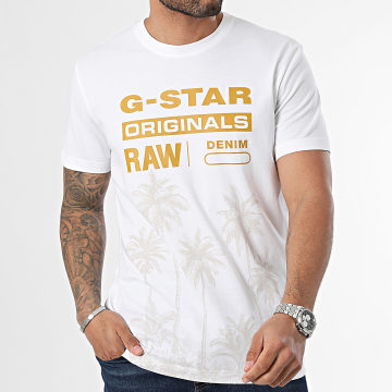 G-Star - Tee Shirt Palm Originals D24681-336 Blanc