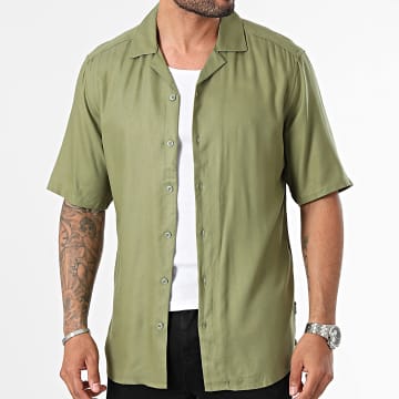 Only And Sons - Chemise Manches Courtes Dash Life Vert Kaki