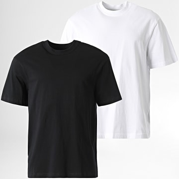 Urban Classics - Lote de 2 camisetas oversize TB006A Negro Blanco