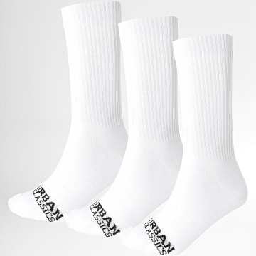 Urban Classics - Lote de 3 pares de calcetines TB6802 Blanco