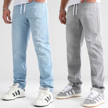LBO - Lote de 2 Jogger Jeans Relaxed Fit 3223 3222 Light Grey Denim Wash