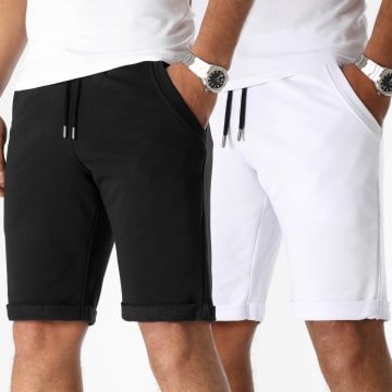 LBO - Set di 2 pantaloncini da jogging 258 645 nero bianco
