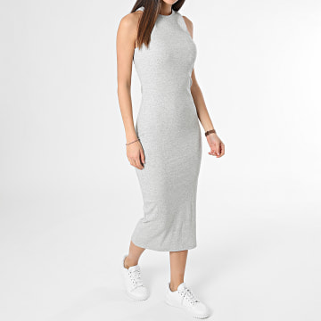 Only - Robe Longue Femme Betty 15311923 Gris Chiné