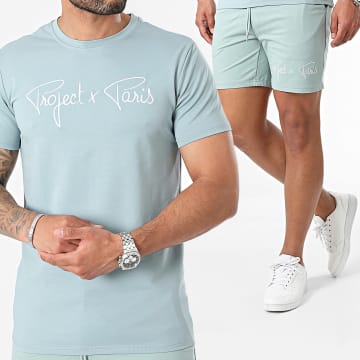 Project X Paris - Set di maglietta e pantaloncini da jogging grigio-blu