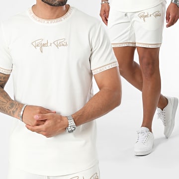 Project X Paris - Set di maglietta e pantaloncini da jogging 2310019_OWBG-2340019_OWBG Beige chiaro