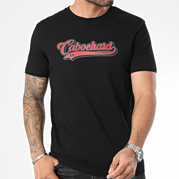 25G - Tee Shirt Cabochard Baseball Noir Rouge