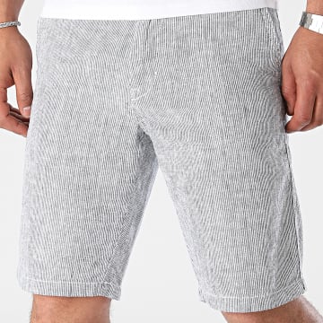 Indicode Jeans - Short Chino Alborg 70-371 Blanc Gris Anthracite Chiné