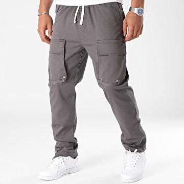 2Y Premium - Pantaloni cargo grigio antracite