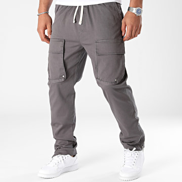 2Y Premium - Pantalones Cargo Gris Carbón