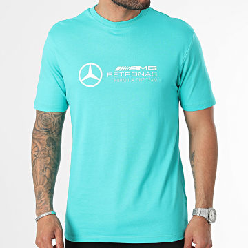 AMG Mercedes - Tee Shirt Mapf1 701227037 Bleu Turquoise