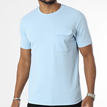 MTX - Camiseta de bolsillo azul claro