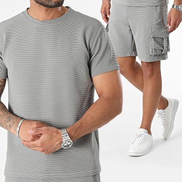 MTX - Set di maglietta e pantaloncini da jogging grigi
