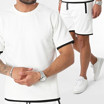 MTX - Set di maglietta bianca e pantaloncini da jogging