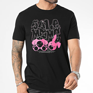 Sale Môme Paris - Ripped Tee Shirt Conejo Negro Rosa