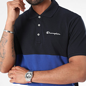 Champion - Polo Manches Courtes 218755 Bleu Marine Bleu Roi Blanc Rouge