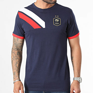 FFF - Camiseta de rayas F23083C Azul marino