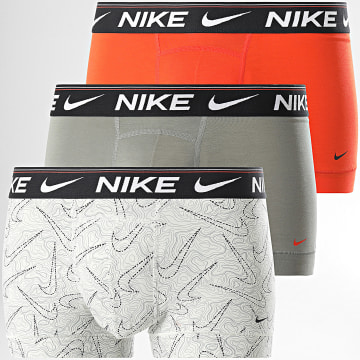 Nike - Juego de 3 bóxers Dri-Fit Ultra Comfort KE1256 Beige Naranja Gris