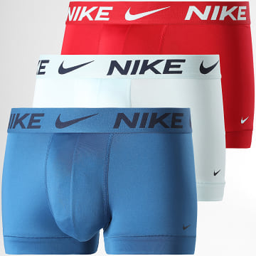Nike - Juego de 3 bóxers Dri-Fit Essential Micro KE1156 Azul marino Rojo Claro