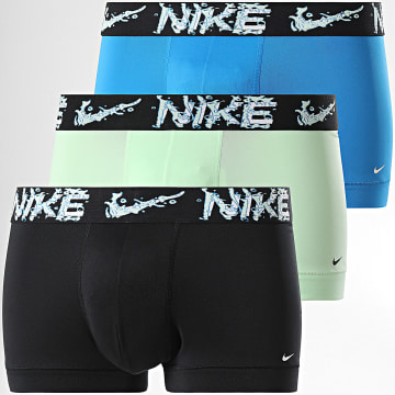 Nike - Set di 3 boxer Dri-Fit Essential Micro KE1156 Blu reale Verde chiaro Nero