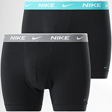 Nike - Set di 2 boxer quotidiani in cotone elasticizzato KE1086 nero