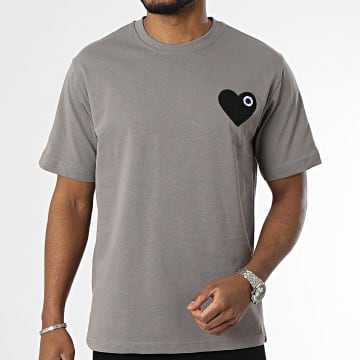 ADJ - Camiseta Oversize Heart Chic Gris Carbón