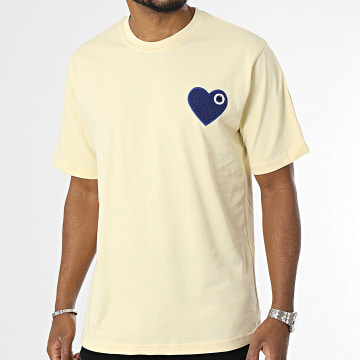 ADJ - Tee Shirt Oversize Coeur Chic Jaune
