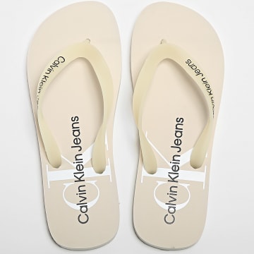 Calvin Klein - Infradito Sandalo da spiaggia Monogram 0838 Beige
