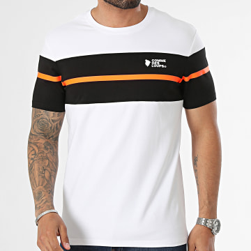 Comme Des Loups - Tee Shirt Wimbledon Blanc Noir Orange