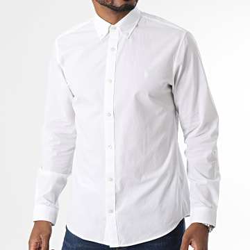Jack And Jones - Camicia a maniche lunghe Popeline Logo Comfort Bianco
