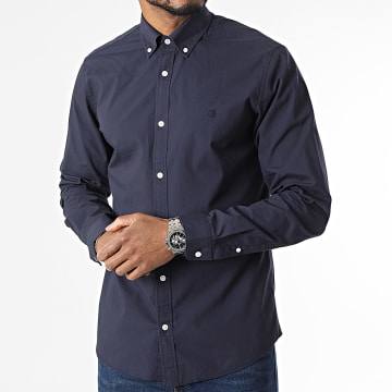 Jack And Jones - Camicia a maniche lunghe Popeline Logo Comfort Blu Navy