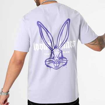 Looney Tunes - Tee Shirt Oversize Bugs Bunny Color Spray Lavander Pastel