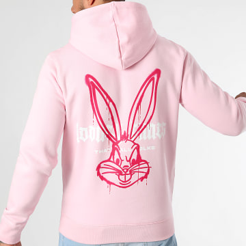 Looney Tunes - Sweat Capuche Bugs Bunny Color Spray Pink Pastel