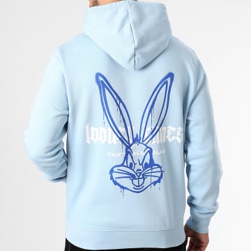 Looney Tunes - Bugs Bunny Color Spray Felpa con cappuccio blu pastello