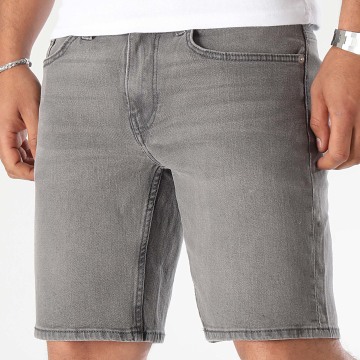 Only And Sons - Short Jean Weft Gris Anthracite