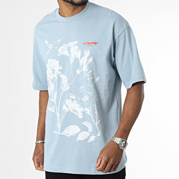 Sixth June - Camiseta oversize azul claro con flores