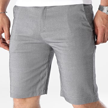Frilivin - Pantalones cortos chinos gris jaspeado