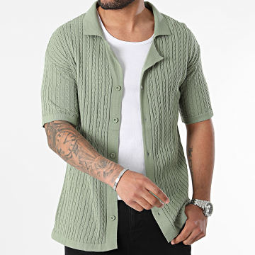 Ikao - Camisa de manga corta verde caqui