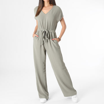 Vero Moda - Alva Vrouwen Jumpsuit Khaki Groen V-Hals