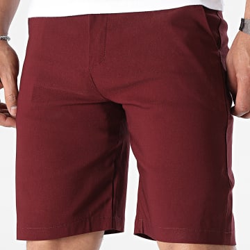 Frilivin - Pantalones cortos chinos burdeos