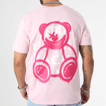 Teddy Yacht Club - Camiseta Oversize Grande Oso Propaganda Rosa