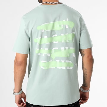 Teddy Yacht Club - Tee Shirt Oversize Large Propaganda Slogan Verde claro