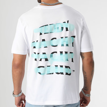 Teddy Yacht Club - Tee Shirt Oversize Large Propaganda Slogan Azul Blanco