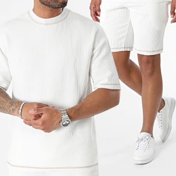 Classic Series - Ensemble Tee Shirt Et Short Jogging Blanc