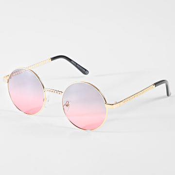 Frilivin - Gafas de sol rosa dorado negro