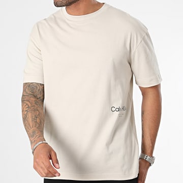 Calvin Klein - Camiseta Off Placement Logo 3102 Beige