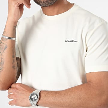 Calvin Klein - Camiseta Micro Logo Interlock 9894 Beige claro