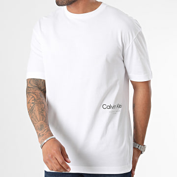 Calvin Klein - Tee Shirt Off Placement Logo 3102 Blanc