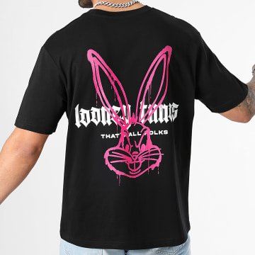 Bugs Bunny - Tee Shirt Oversize Bugs Bunny Color Spray Black